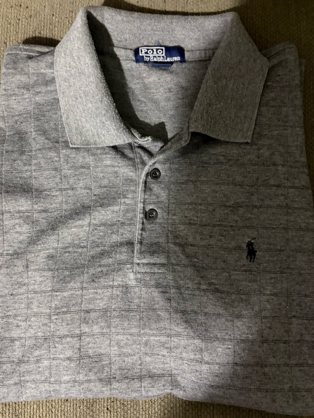 Ralph Lauren Grey Grid Polo Shirt